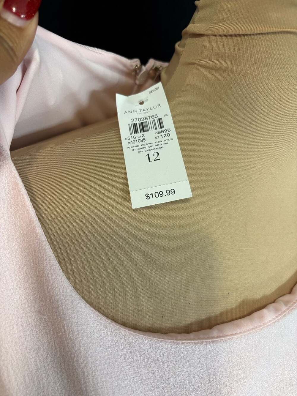 Ann Taylor Factory Pink Short Sleeve Midi Dress Size 12